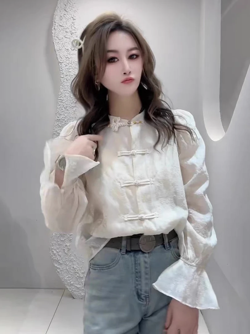 253气质长袖时尚新中式衬衣