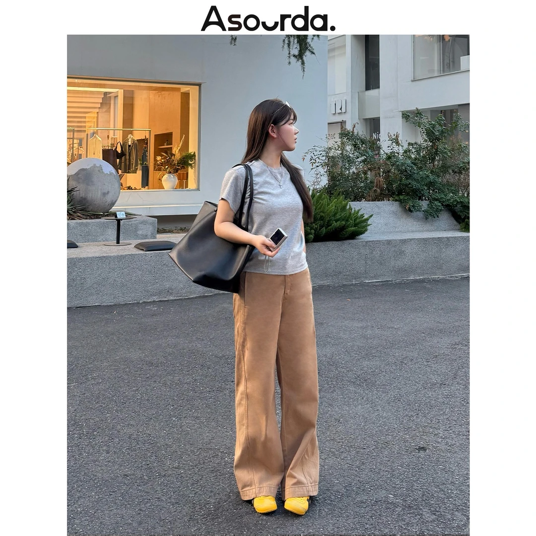 一口苏达棍子裤 潮流休闲服出游服装女时尚遮肉显瘦牛仔裤子0458