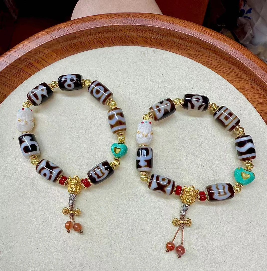 【瑶瑶定制】高货桶珠天珠多宝手串M2152多样性发一