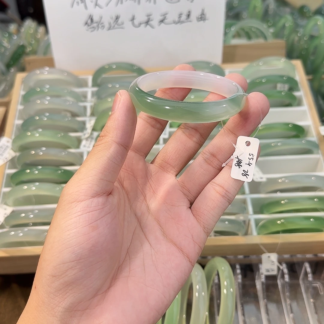 玛瑙/玉髓未镶嵌手镯圈口55.4