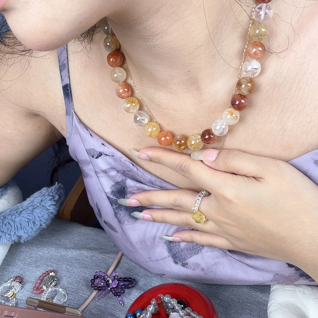 银S925镶嵌手链烟晶