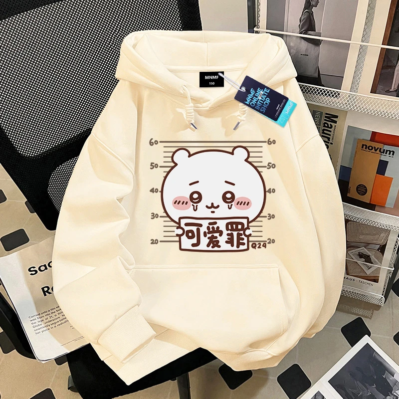 乌萨奇小八可爱罪卡通男女童连帽卫衣秋冬季百搭休闲加绒加厚上衣