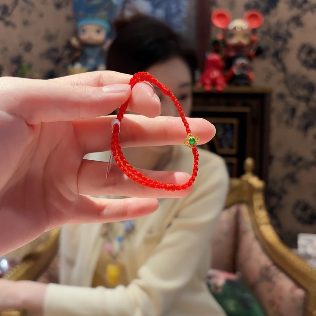 翡翠手绳18K金镶嵌3号多样性发其一