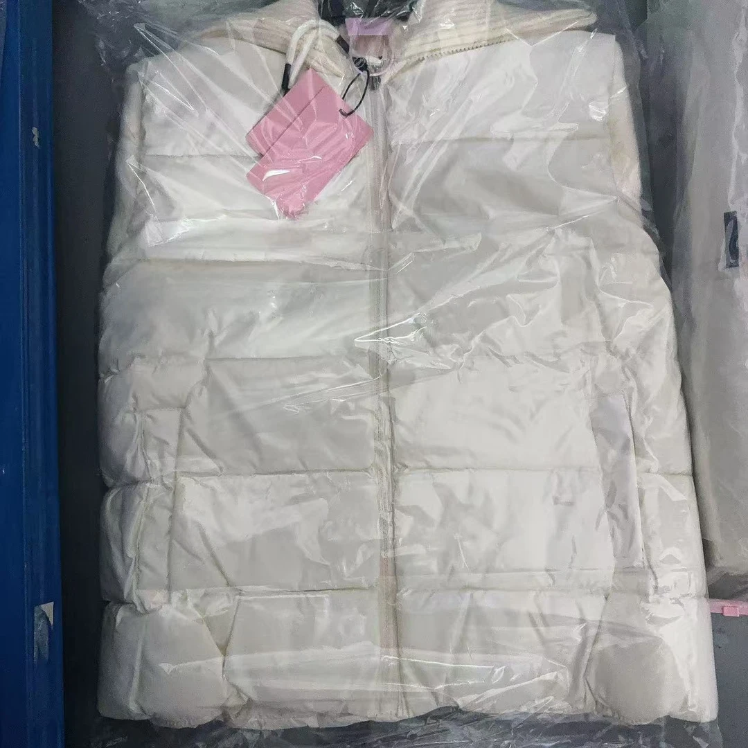 针织大翻领羽绒服外套