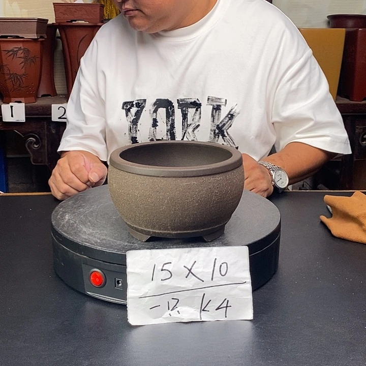 紫砂花盆货号一只K4