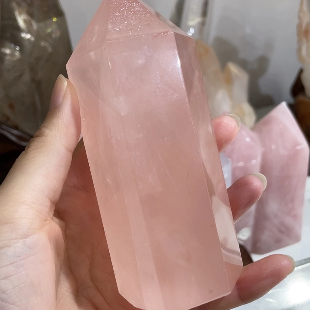 未镶嵌珠宝半成品水晶西柚粉水晶