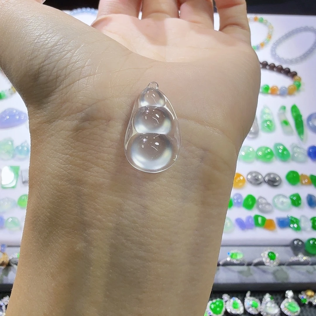 翡翠未镶嵌颈饰玻璃冰豆