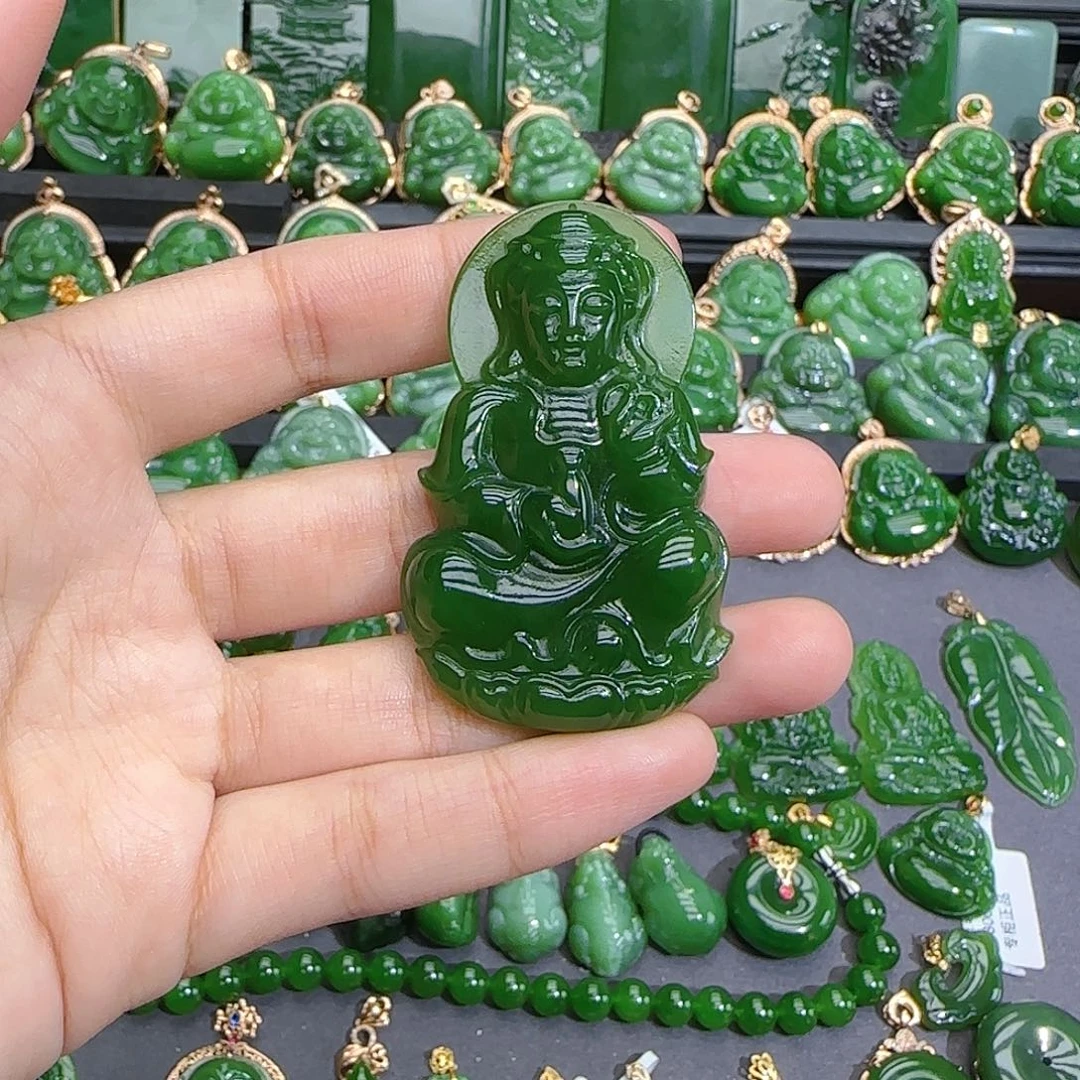 和田玉（碧玉）未镶嵌颈饰编绳