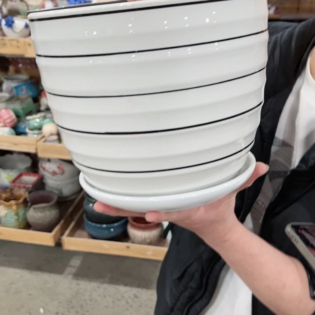 【闪购商品】陶瓷福利品带冰裂效果陶瓷花盆