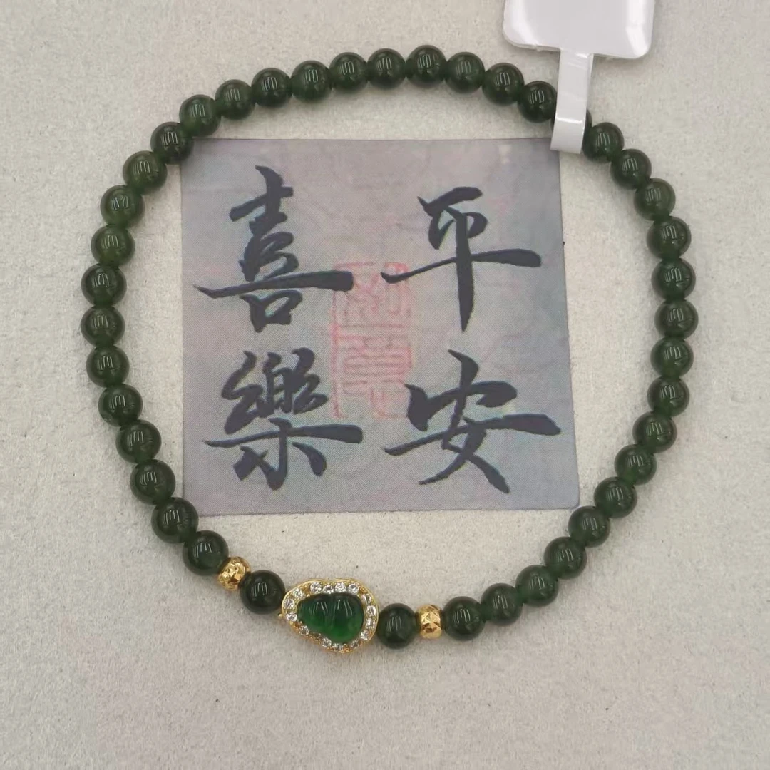 约卡4mm和田玉葫芦手串
