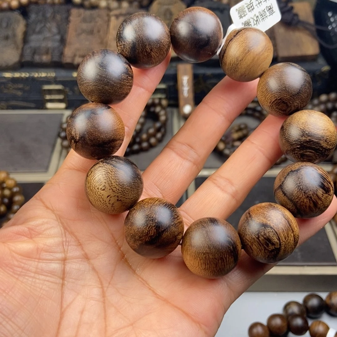 沉香手串好****1越南芽庄白虎斑留疤