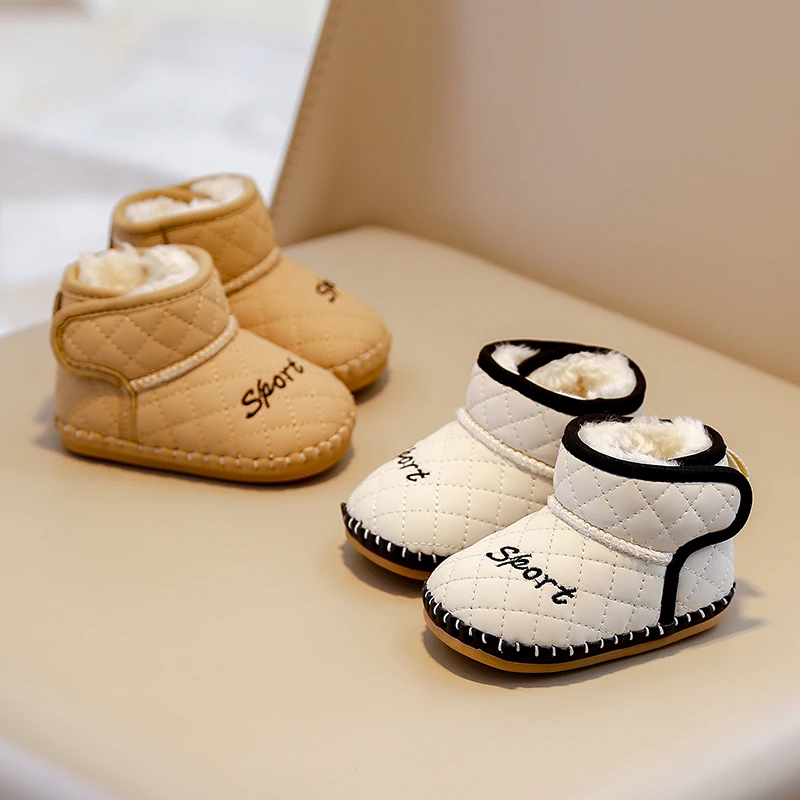 冬季婴儿雪地靴0-1岁加绒加厚6-12个月好穿不掉保暖鞋步前鞋