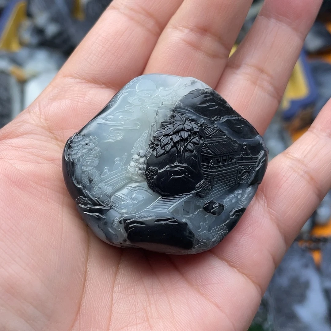 摩***羯颈饰未镶嵌和田玉