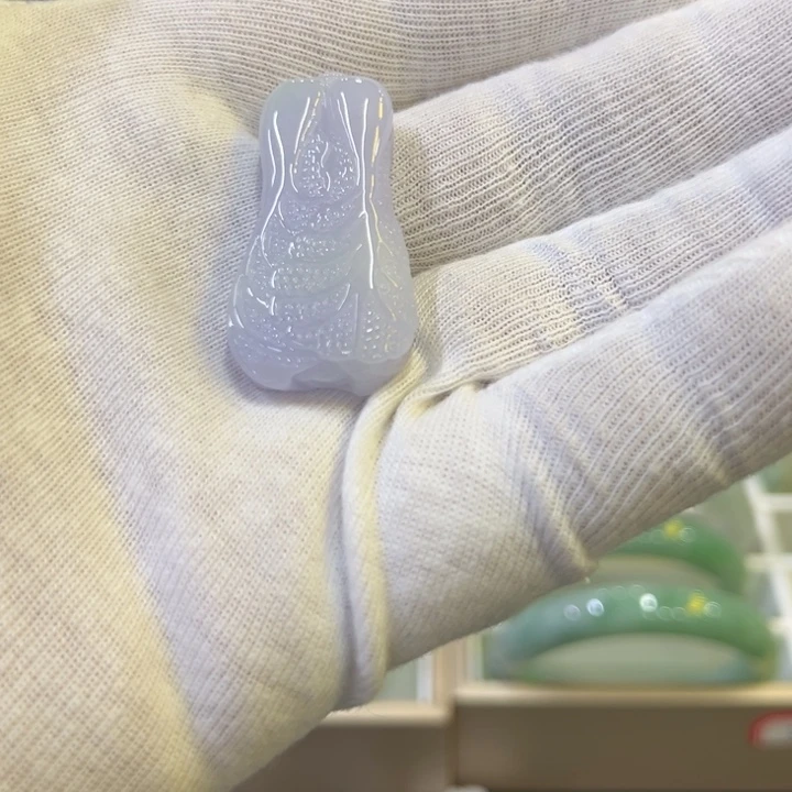 颈饰未镶嵌翡翠四海哥翡翠春彩紫罗兰白菜