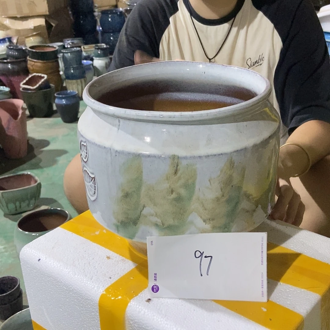 紫砂花盆花盆花97