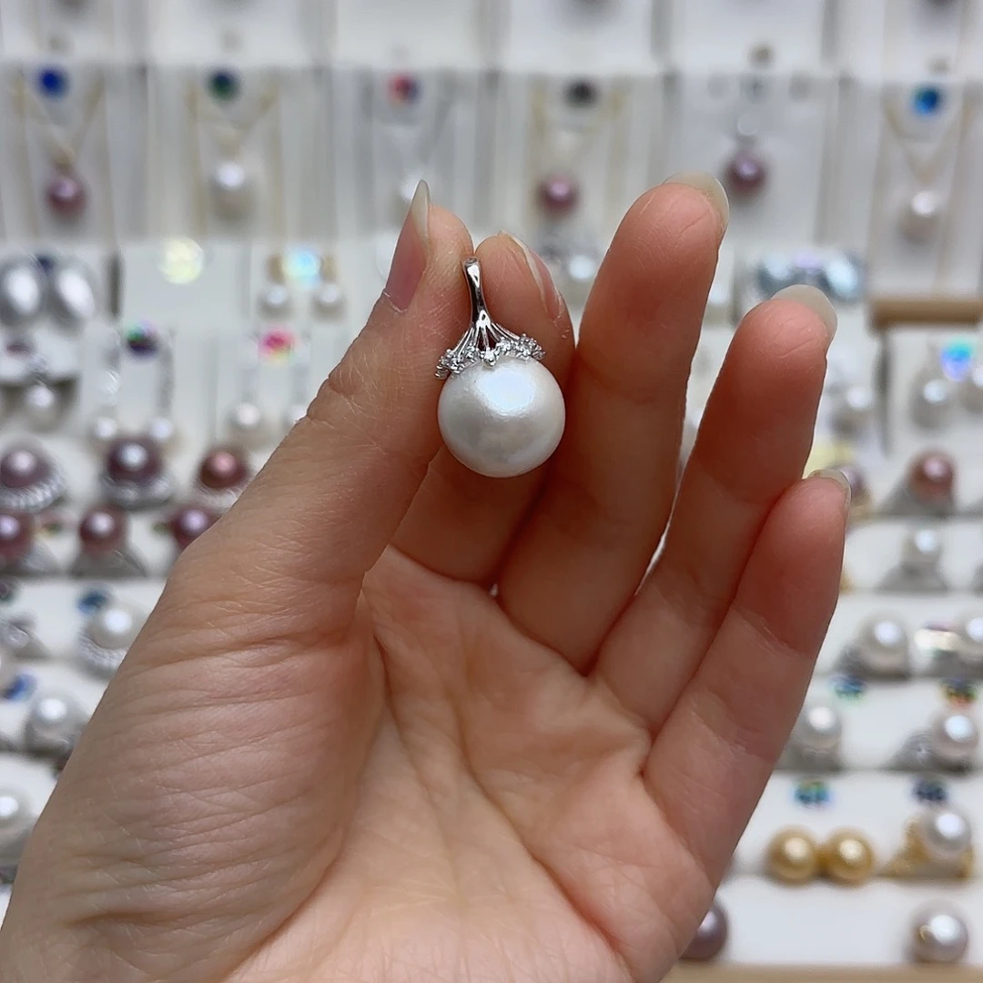 淡水珍珠颈饰银S925镶嵌