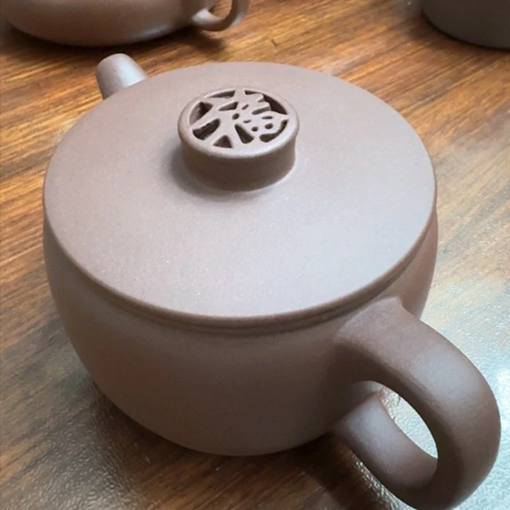 紫砂茶壶紫泥汉瓦200cc无添加