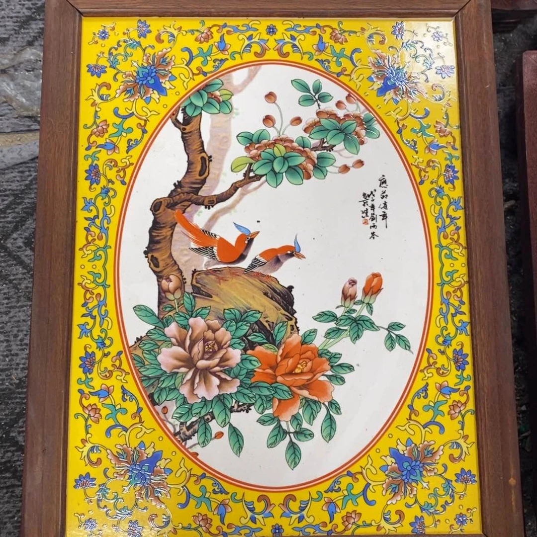 瓷片37*28/1景德镇瓷板画柴窑烧制