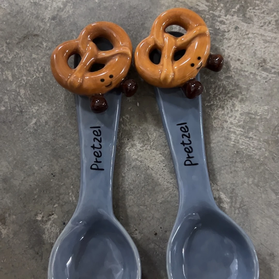 搪瓷微瑕勺子灰色两个