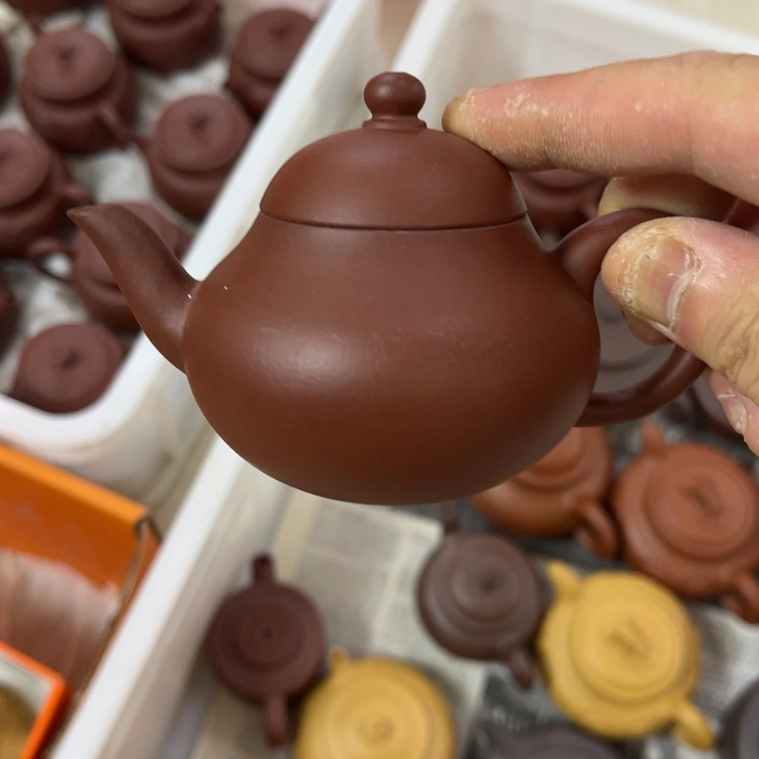 茶壶紫砂梨型 半手工 120cc