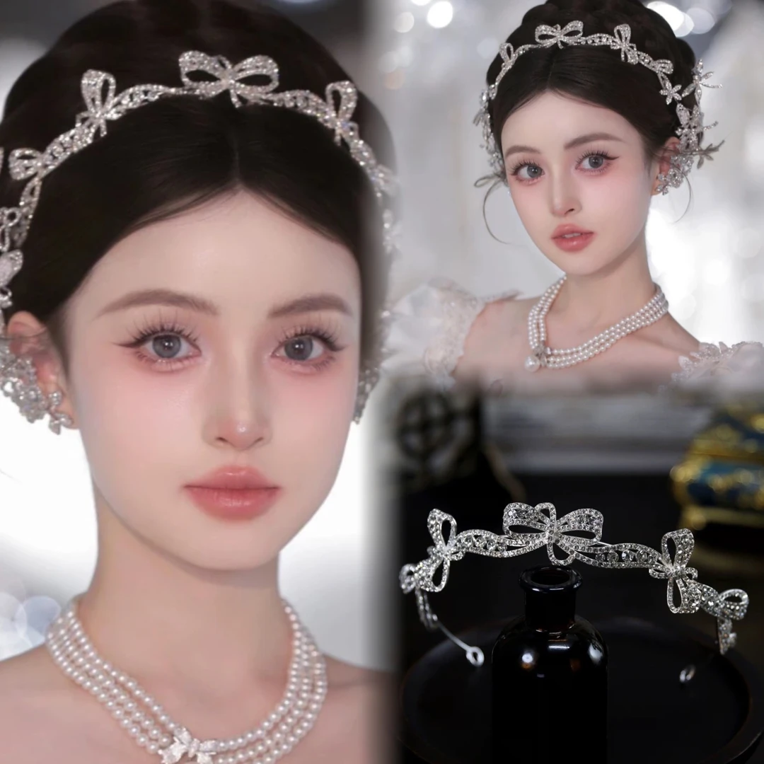 新娘皇冠头饰超仙公主发箍高级感发饰结婚纱晚礼服晨袍生日配饰品