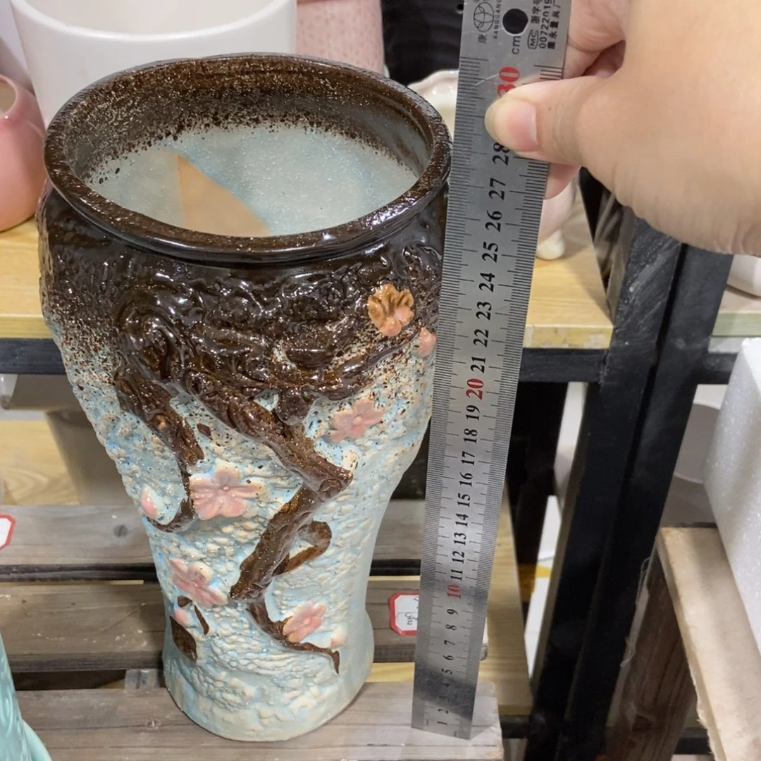 红陶高温陶瓷花盆