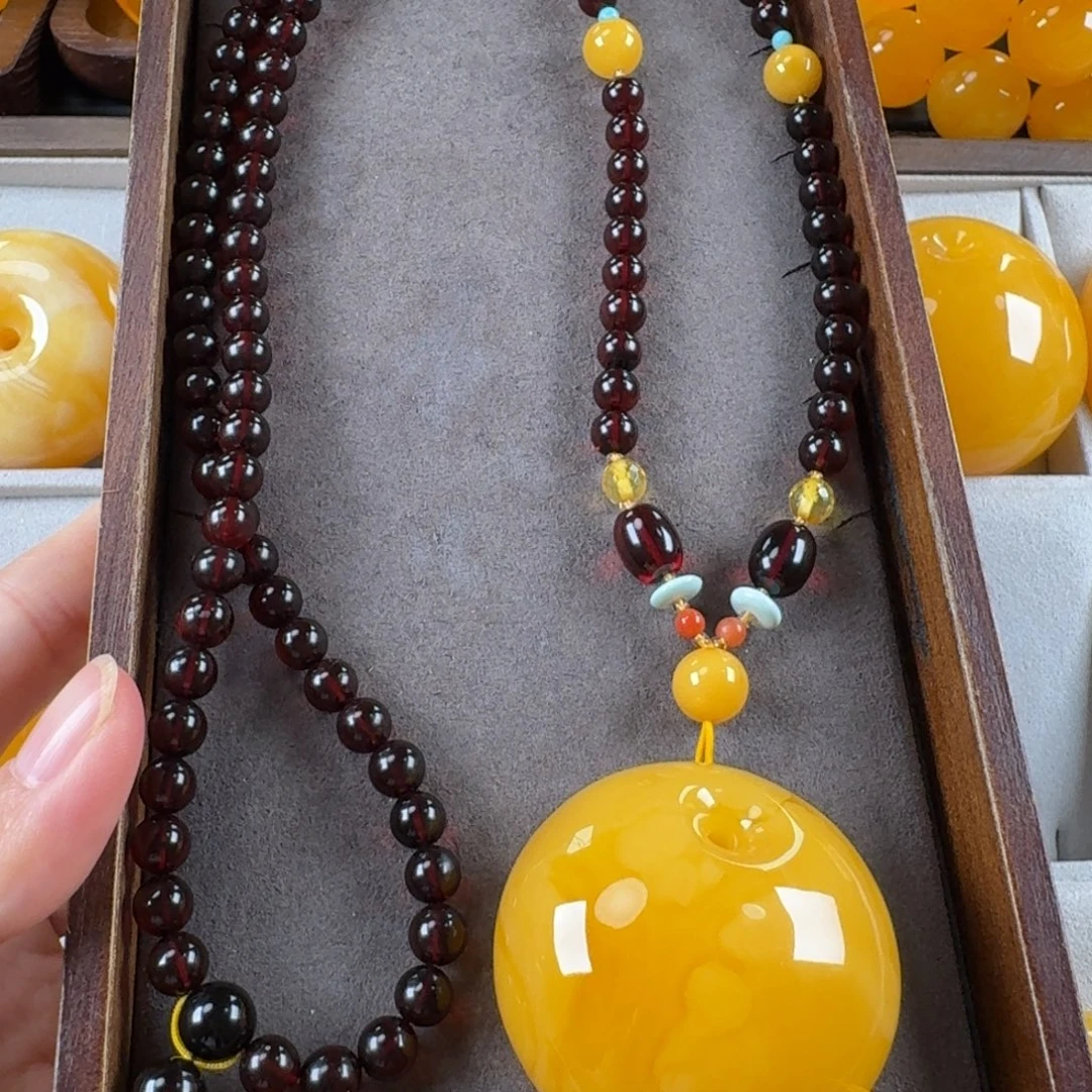 蜜蜡未镶嵌毛衣链