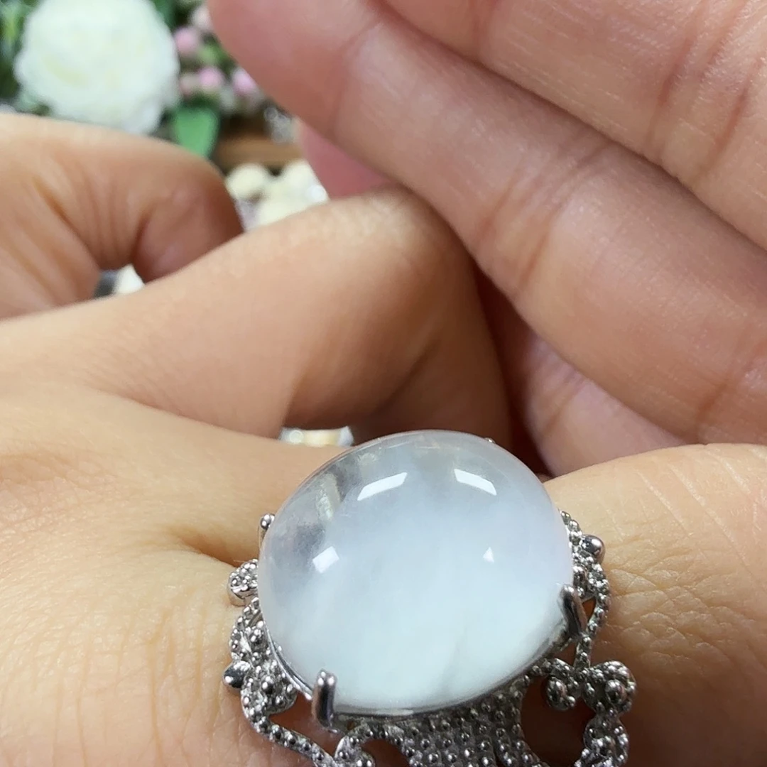 水晶银S925镶嵌戒指