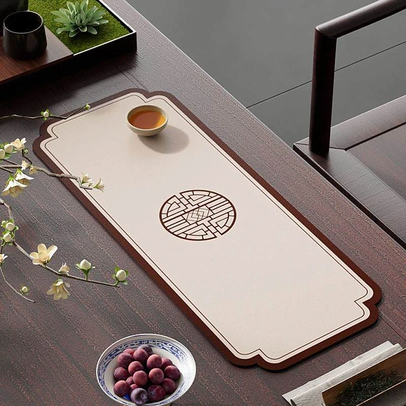 中式禅意干泡台茶席硅藻泥茶茶台吸水垫轻奢免洗防烫新中式家用