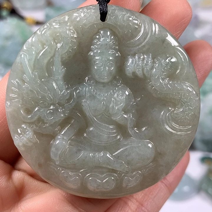 翡翠未镶嵌颈饰玉龙观音福利