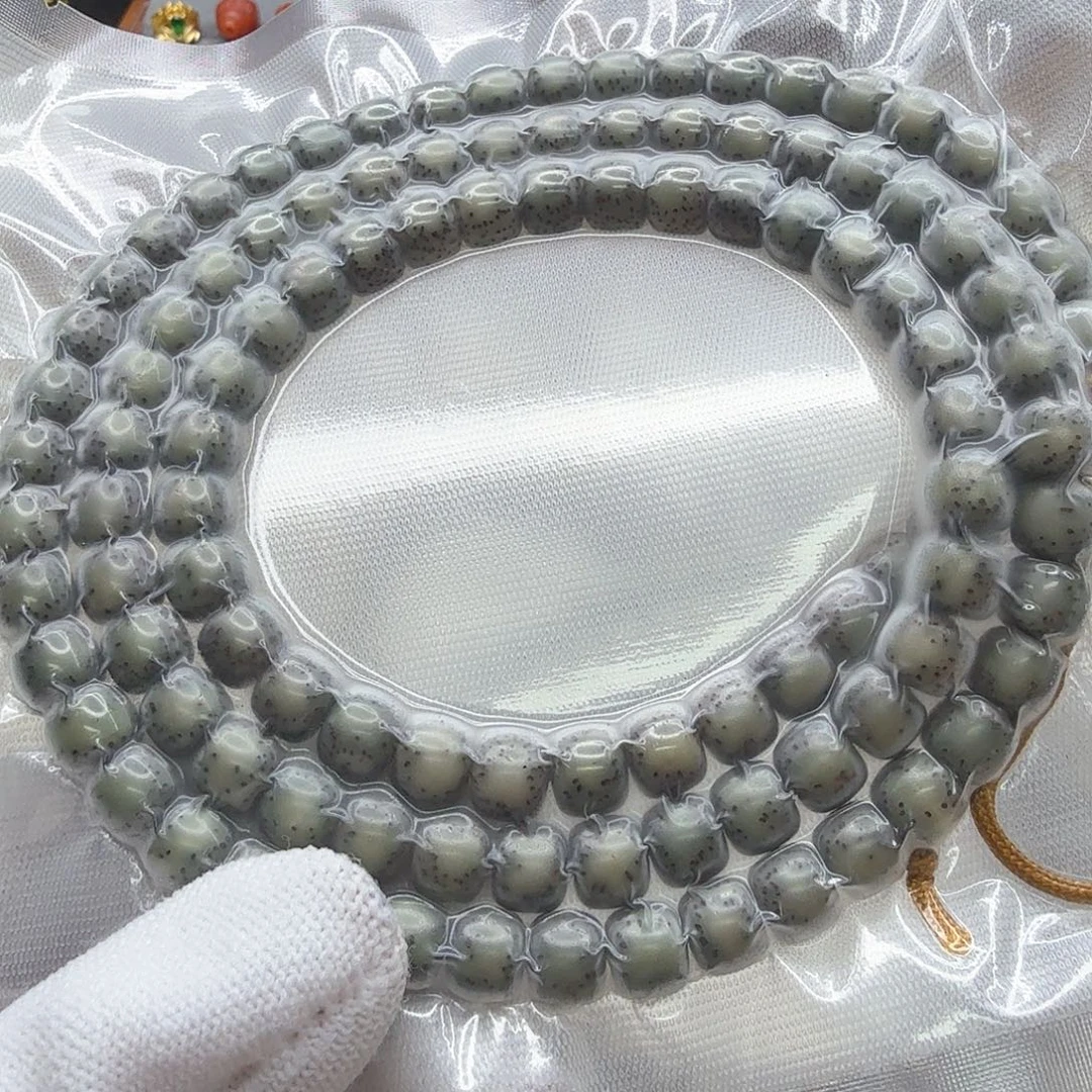 星月菩提手串298梵天糯冰双留白针尖星8左右108