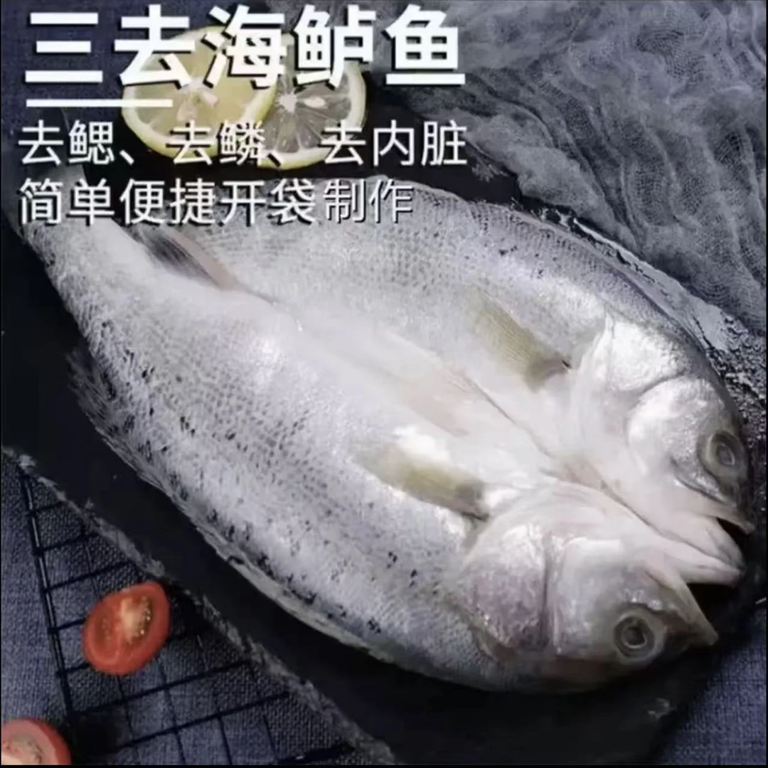连云港发货新鲜三去海鲈鱼开背去鳞去内脏海鲈鱼400-500g/条*5条
