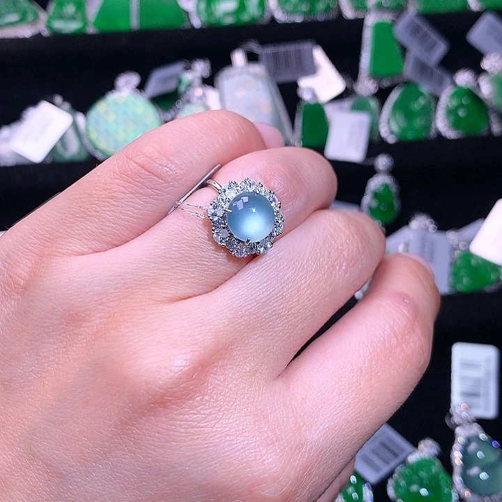 【闪购商品】银S925镶嵌戒指翡翠