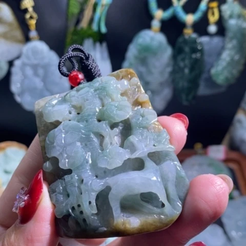 【闪购商品】颈饰未镶嵌翡翠鹿