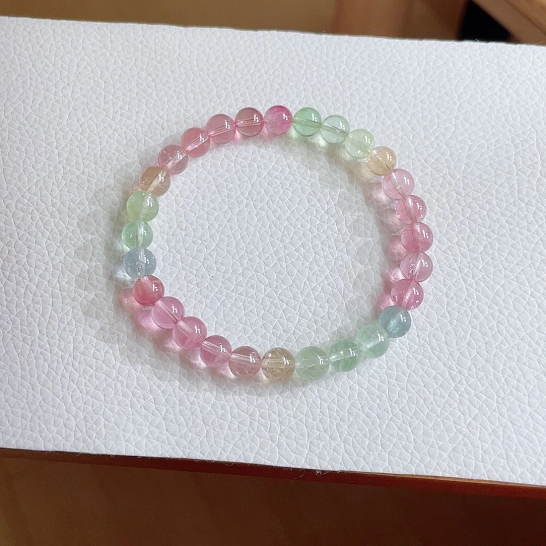 碧玺手链未镶嵌6.8mm左右