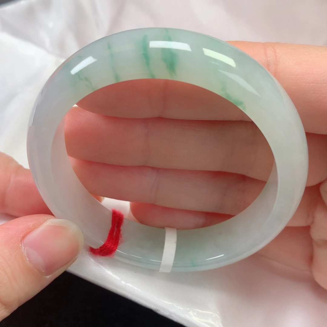 未镶嵌手镯翡翠缅甸天然翡翠手镯56贵妃