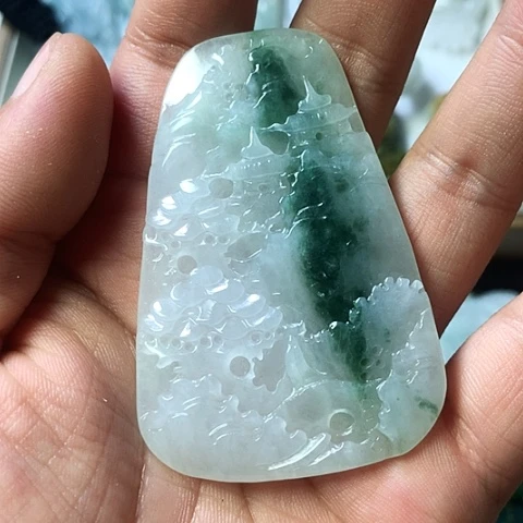 翡翠未镶嵌颈饰天然缅甸翡翠a货