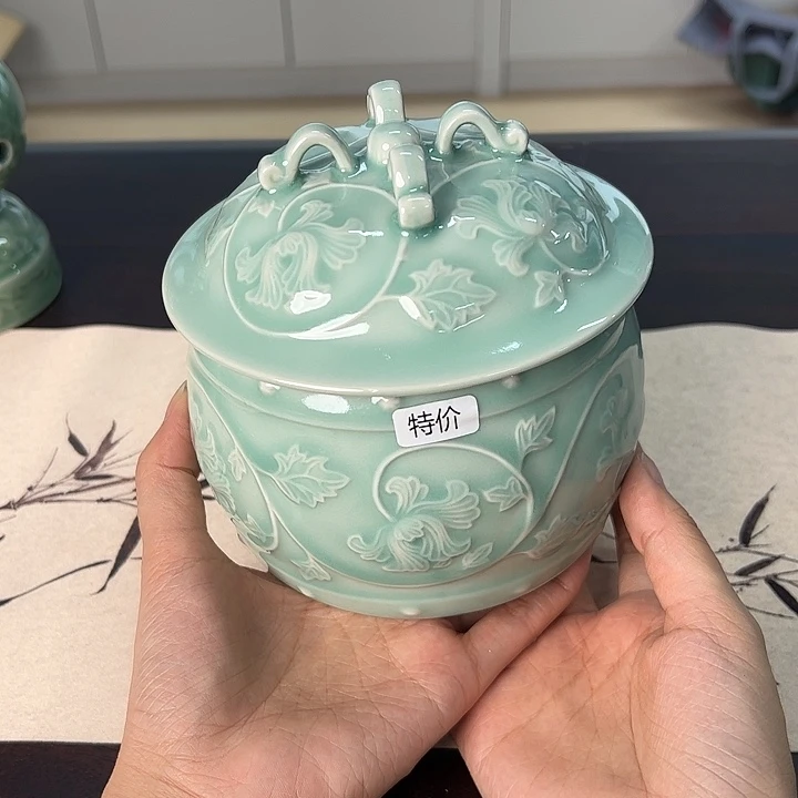 龙泉云间青瓷小米茶器