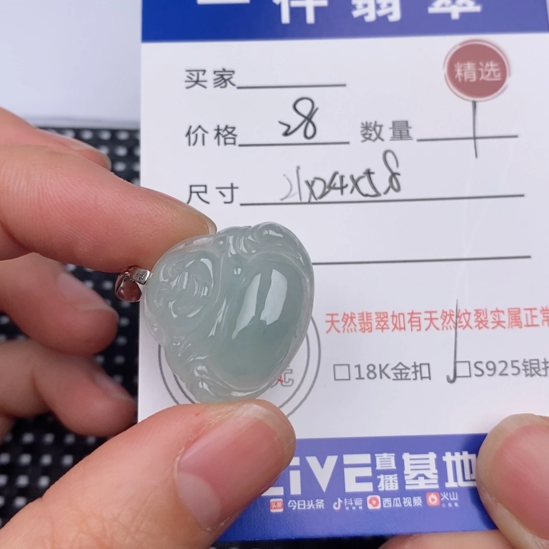 翡翠银S925镶嵌颈饰