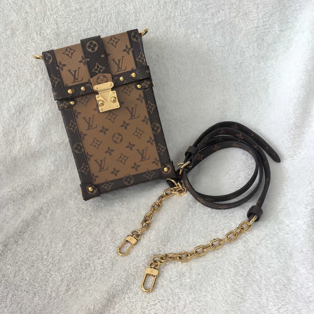 95新 LouisVuitton/路易威登 AZ/大号老花手机包/L23435109盒子包