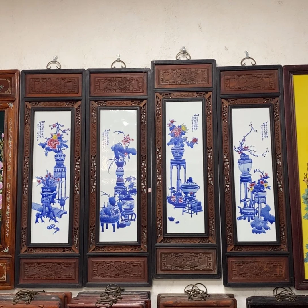 瓷片1.2*36*4景德镇瓷板画柴窑烧制