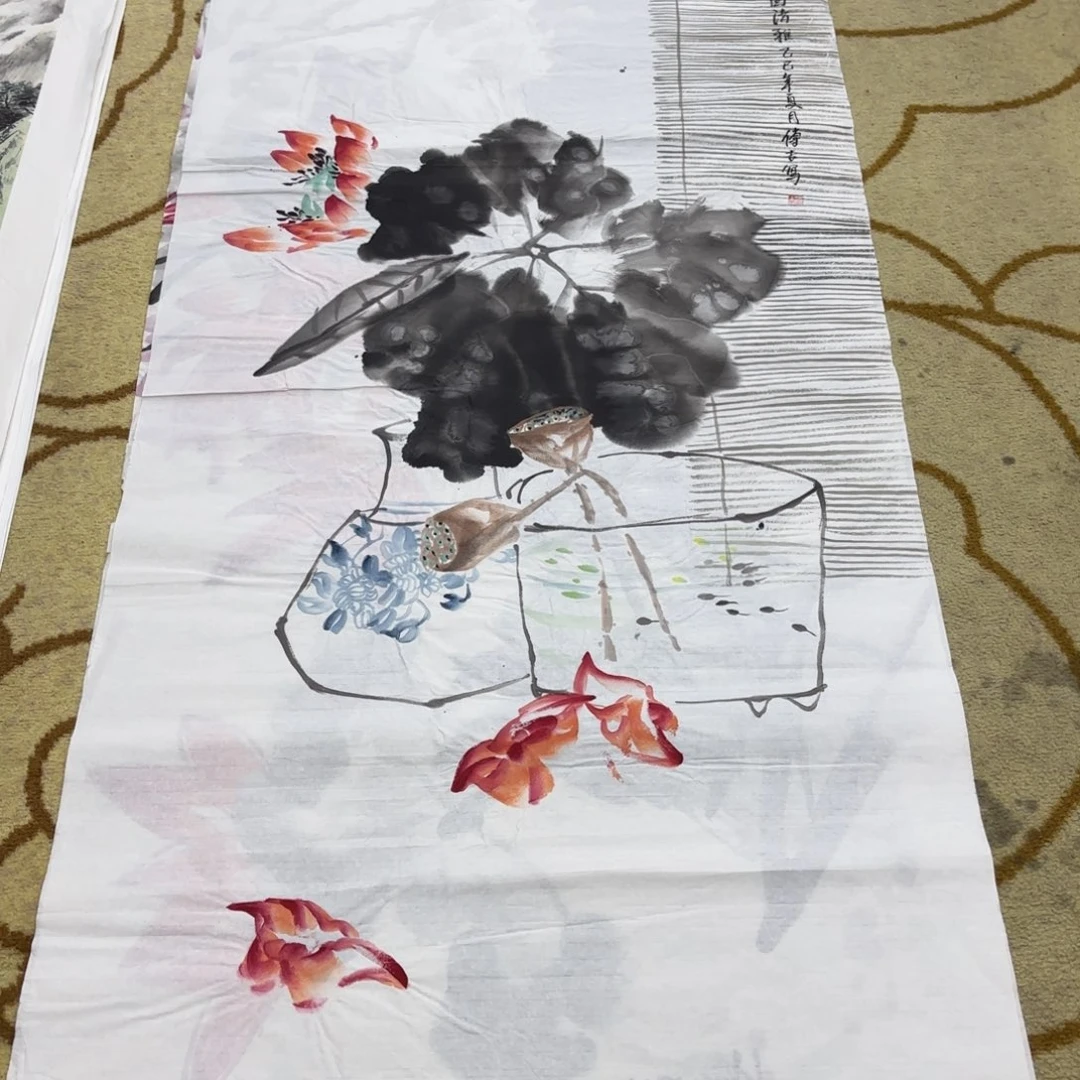 国画顾传吉四尺童