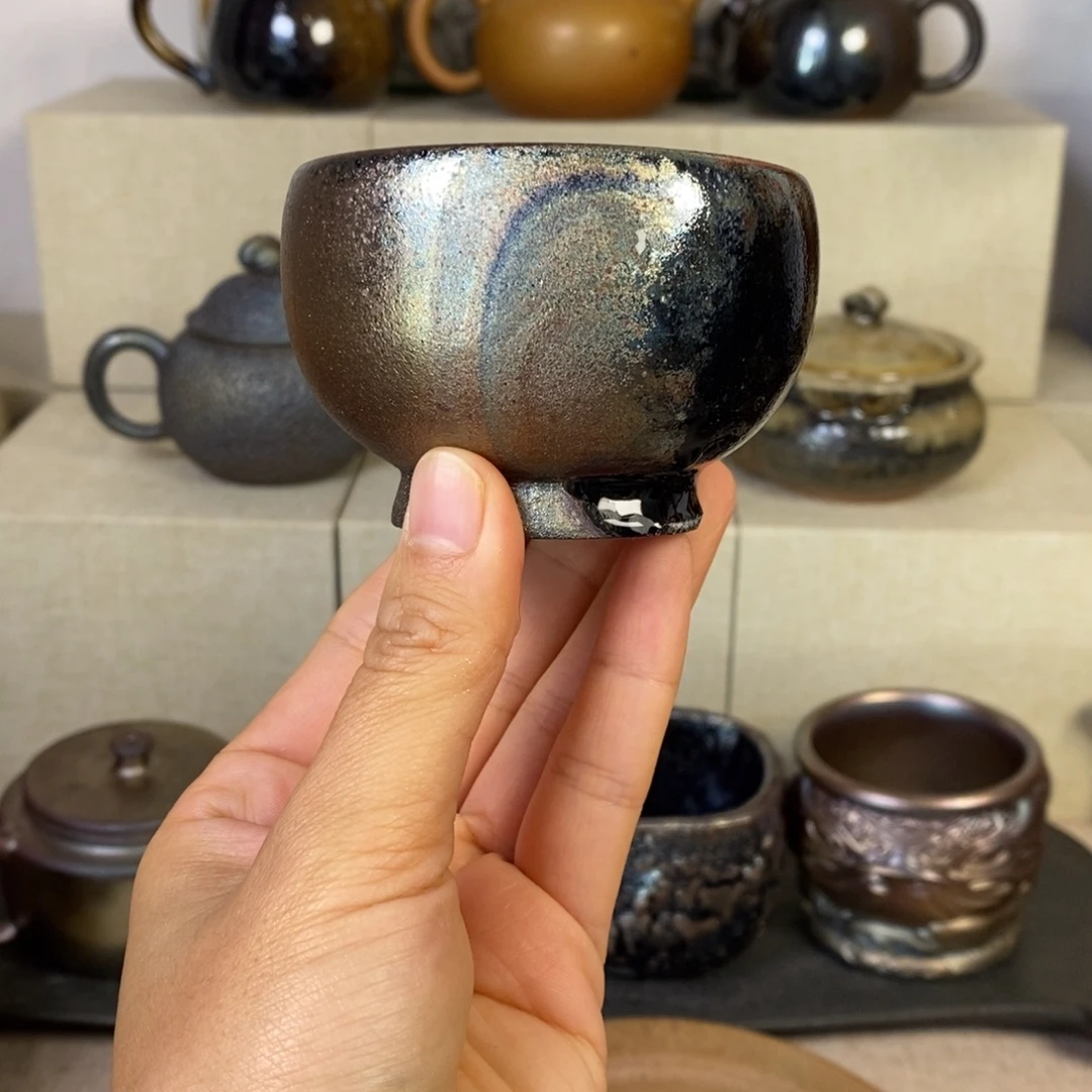 建水紫陶柴烧主人杯100cc