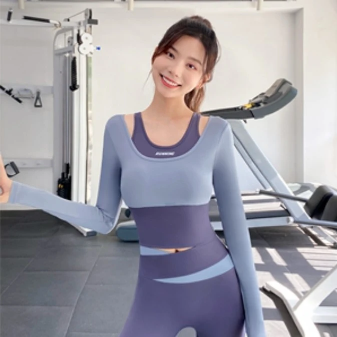 【98号】J32023CG瑜伽服女2024秋冬新款长袖透气跑步运动上衣M