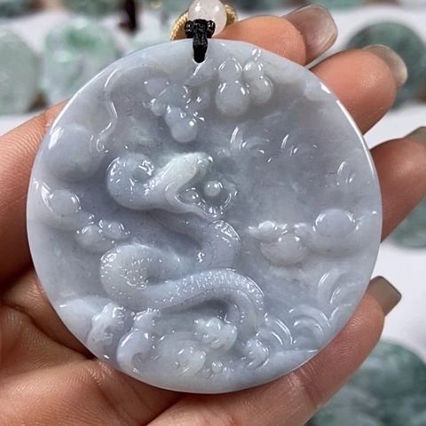 翡翠颈饰未镶嵌蛇牌有棉感福利