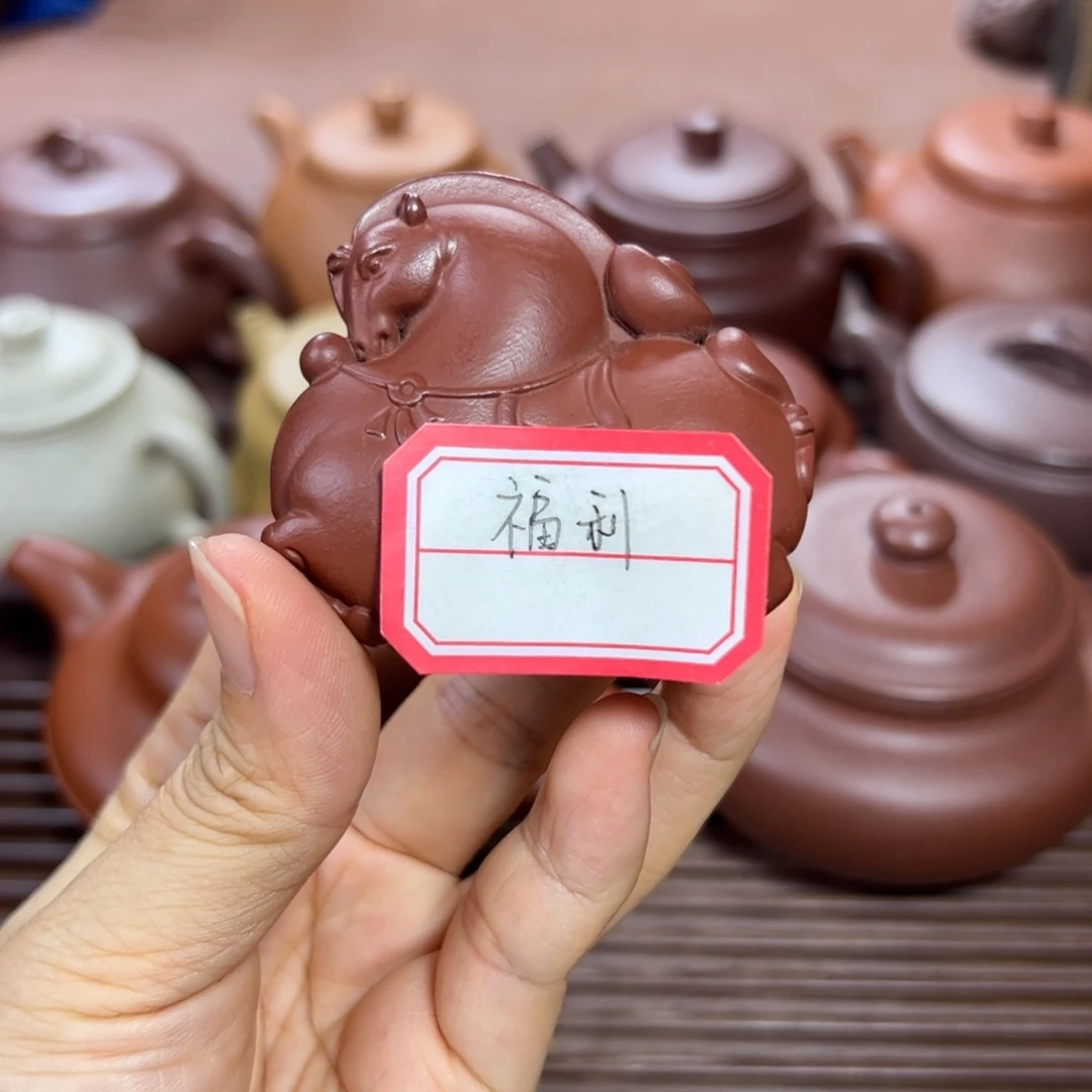 茶壶底槽青马上有钱茶宠 手把件