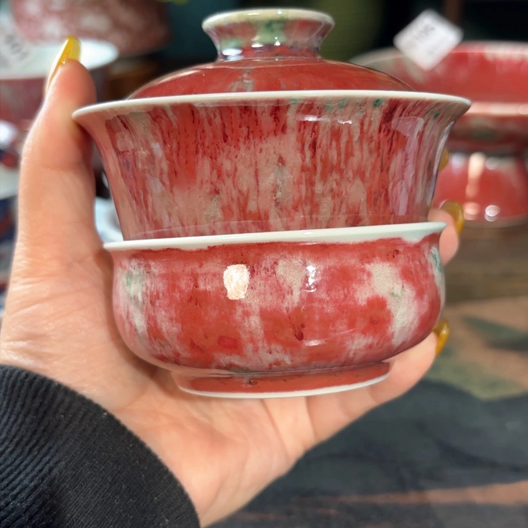 瓷青花釉里红美人醉套组