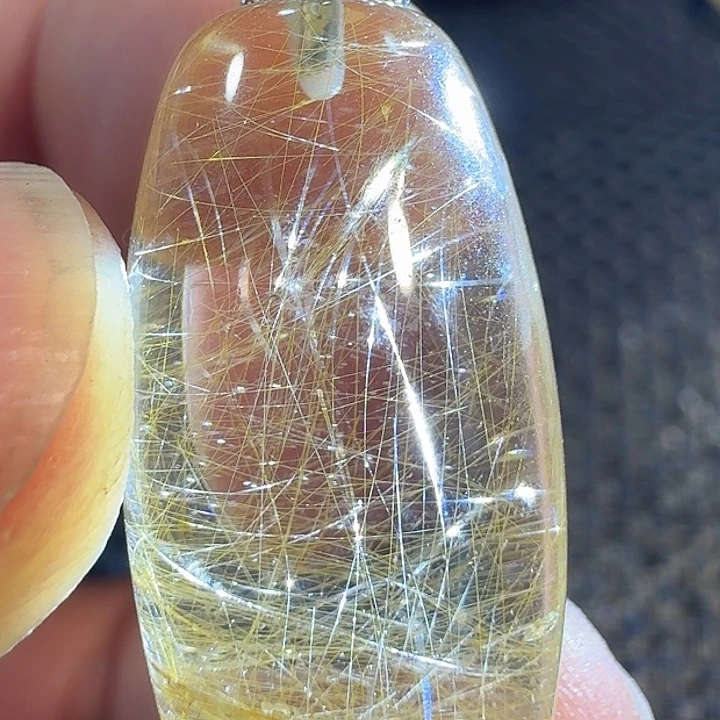 清***。发晶颈饰银S925镀金镶嵌我