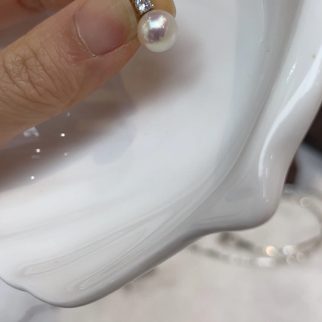 吊坠(不含链)银S925镶嵌海水珍珠