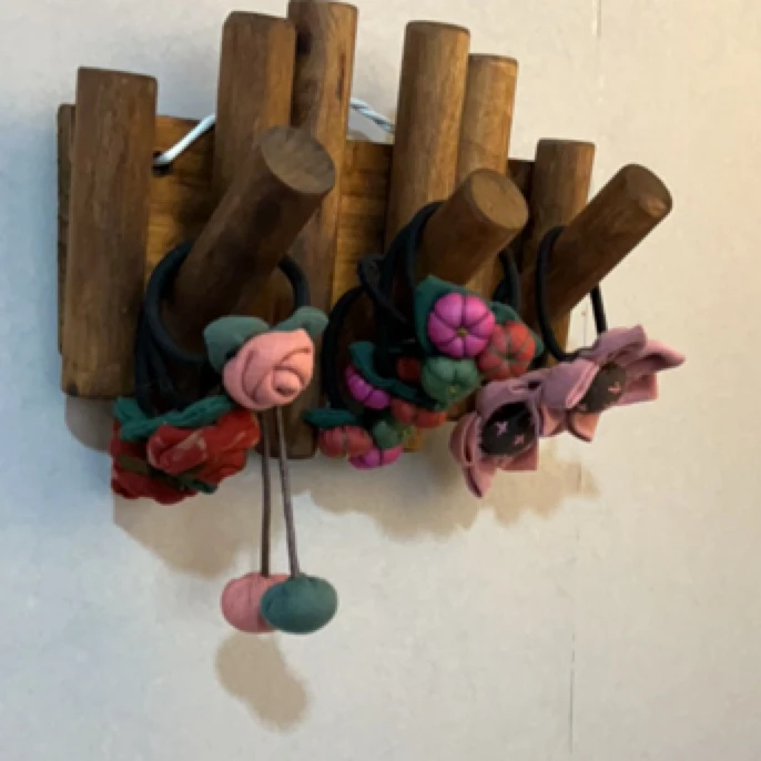 手工制作棉麻发绳红玫瑰三色南瓜